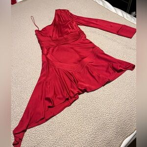 L - Authentic NEW Alexis Red One Shoulder Dress